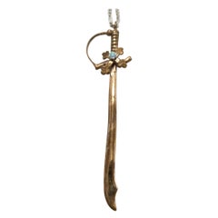 Sword Cross Opal Bronze Necklace J Dauphin
