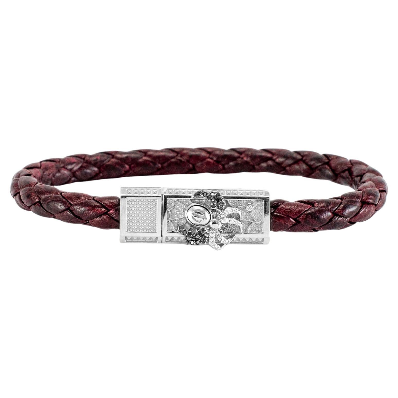 Sword Limited Memento Mori 18K White Gold Titanium White Black Diamond Bracelet