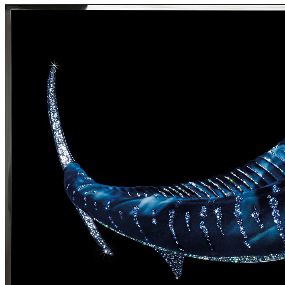 Wall Decoration Swordfish Crystals with frame polished
stainless steel. With swordfish artwork on plexiglass with 
Swarovski carved crystals inserts. 