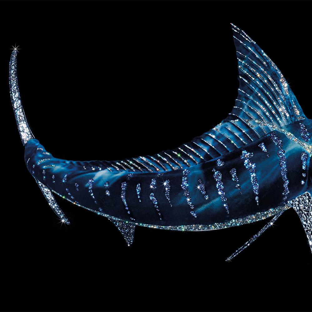 Italian Swordfish Crystals Wall Decoration For Sale