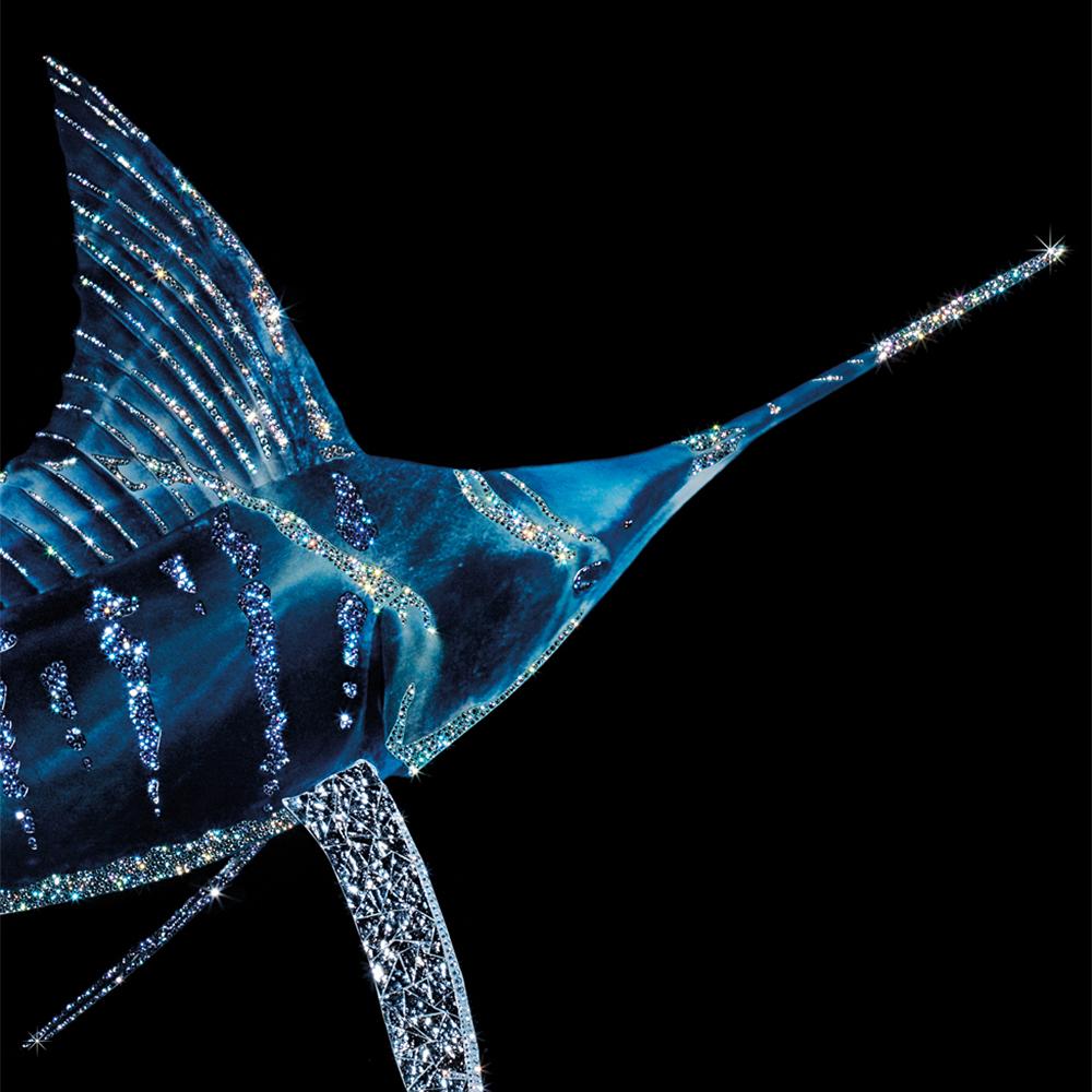 Carved Swordfish Crystals Wall Decoration For Sale