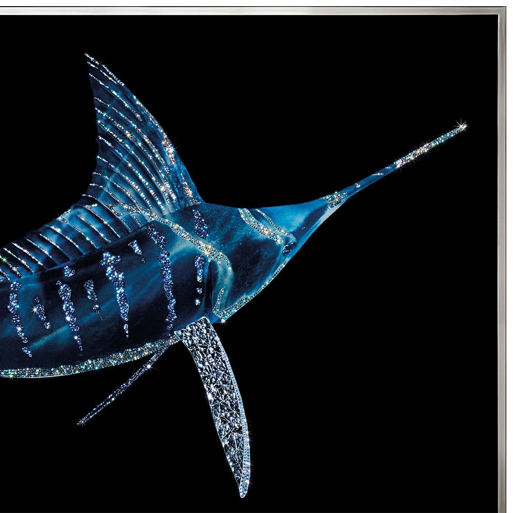 Swordfish Crystals Wall Decoration In New Condition For Sale In Paris, FR