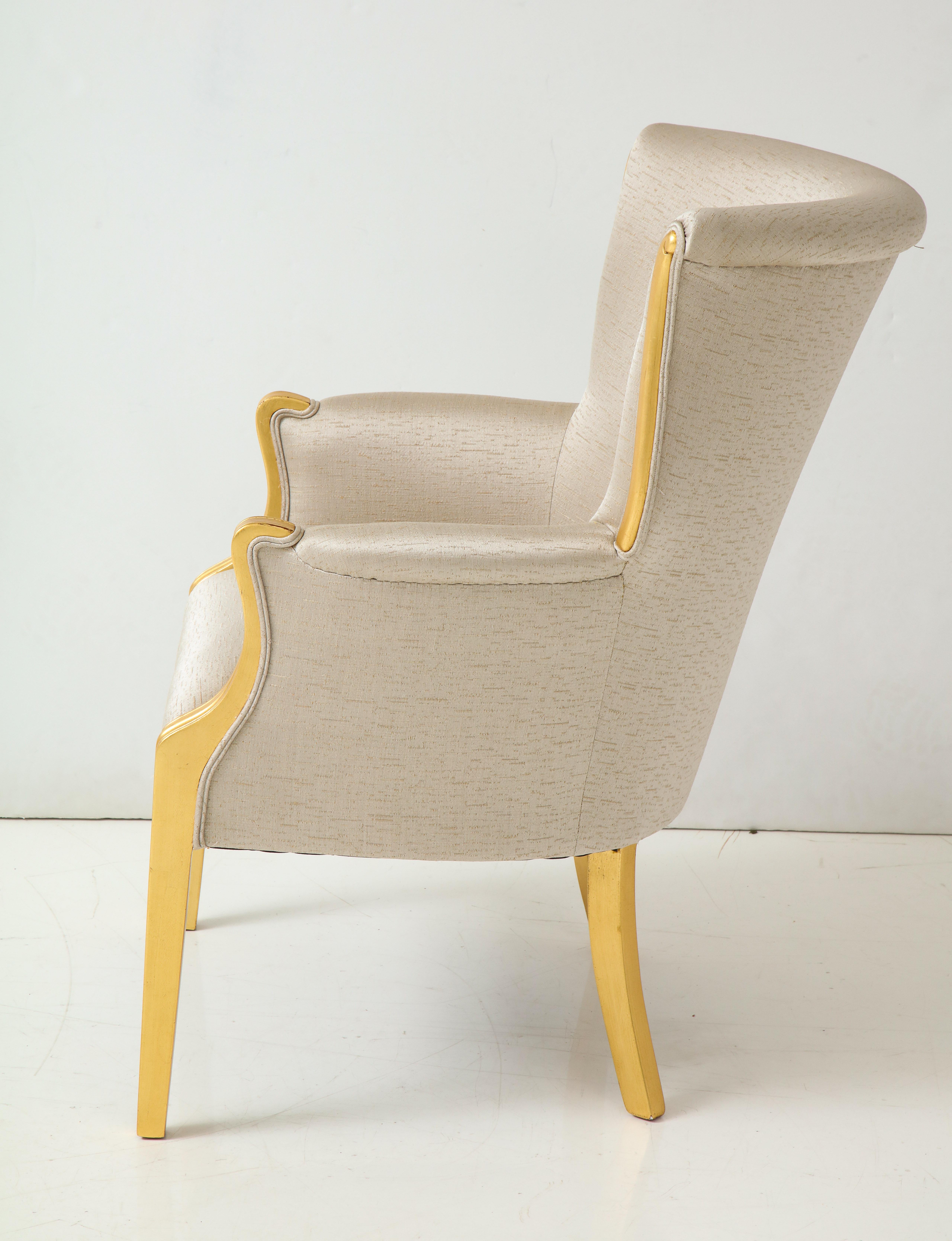 20th Century Swedish 1940s Gilded Club Chair For Sale