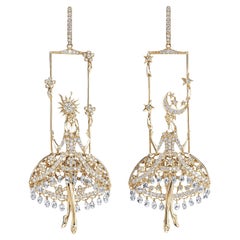 Sybarit Fairies Ohrringe in Gelbgold