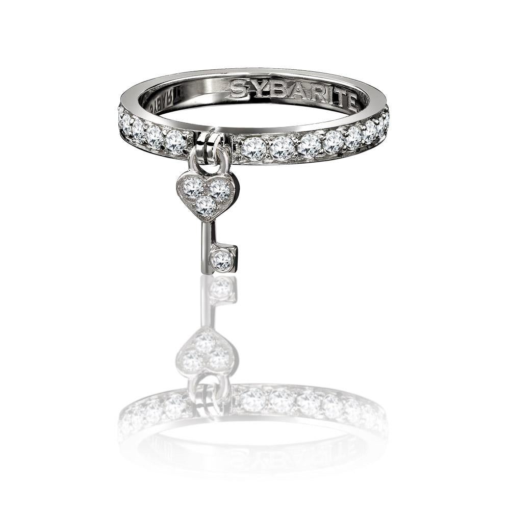 Taille ronde Bague Sybarite Jewellery en or 18 carats avec diamants blancs de 0,73 carat en vente