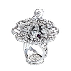 Sybarite Dancing Ballerina Ring in White Gold with White Diamonds