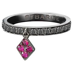 Sybarite Jewellery Dangle Ring 0,12 Karat Rubine 0,63 Karat Diamanten