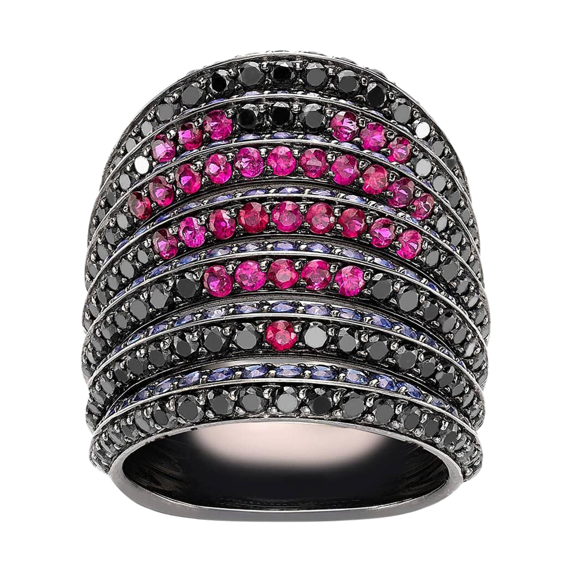 Rainbow Disco Ball Ring at 1stDibs