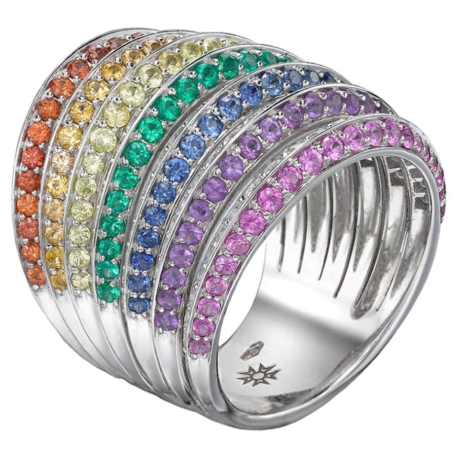 Rainbow Ring - 177 For Sale on 1stDibs | rainbow band ring 