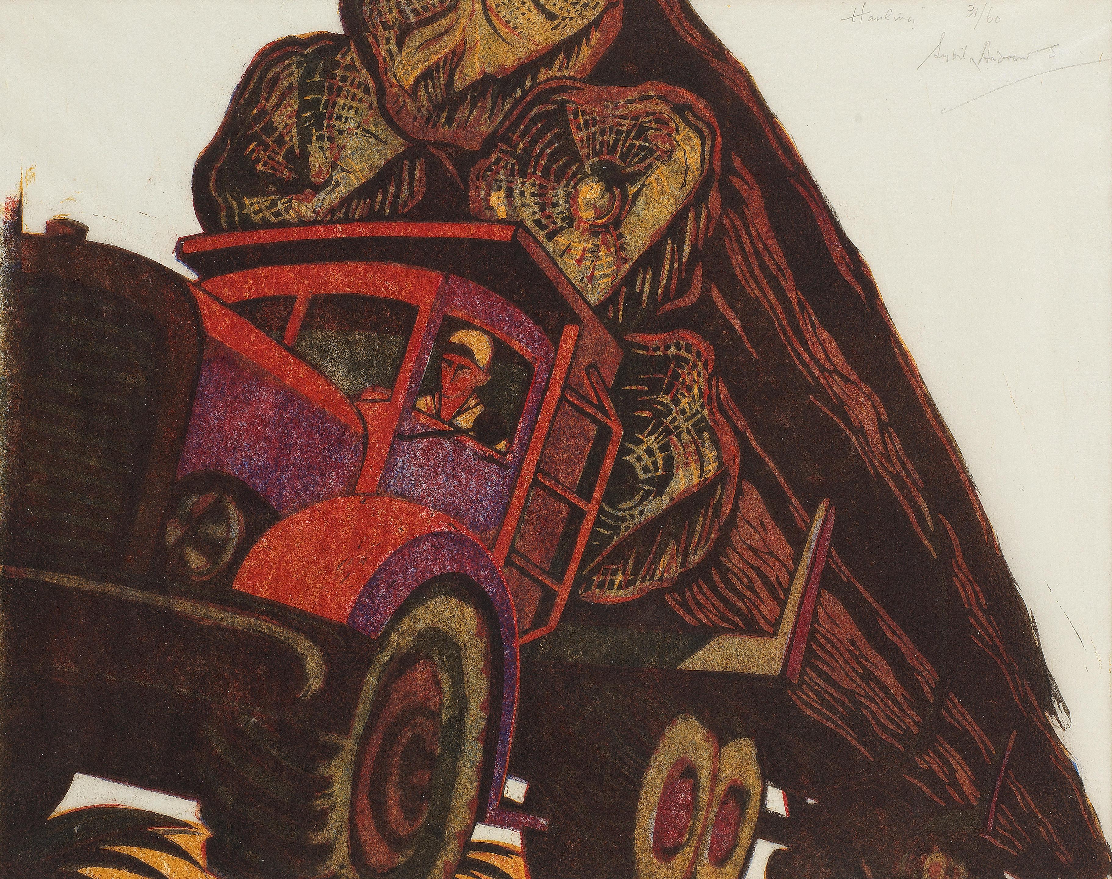 Hauling - Print by Sybil Andrews