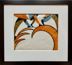 "Rush Hour" British Modern Mid 20th Century Vorticist European Vorticism Woman