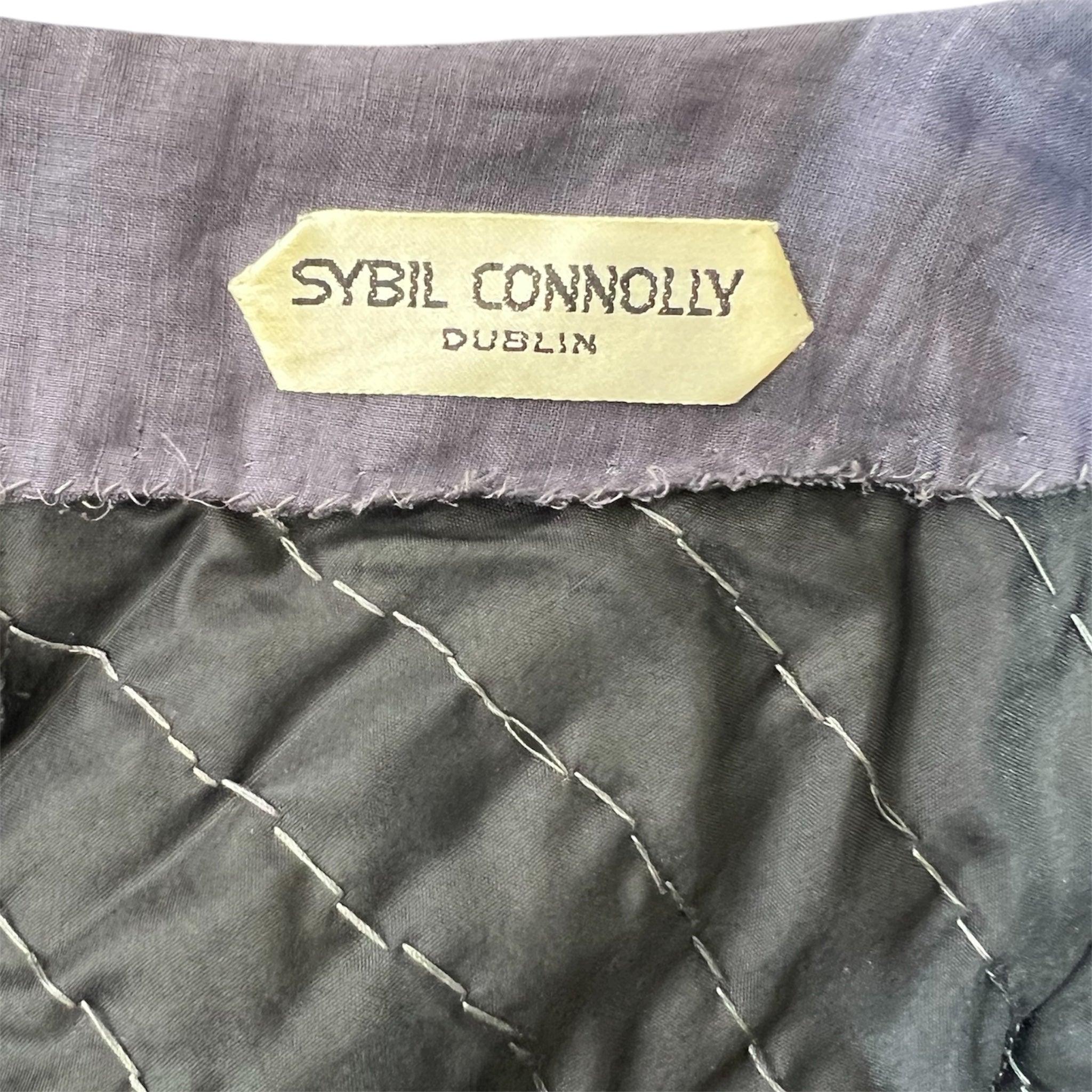Sybil Connelly Periwinkle plissiertes Leinenkleid und Stola, 1950er Jahre im Zustand „Hervorragend“ im Angebot in Los Angeles, CA