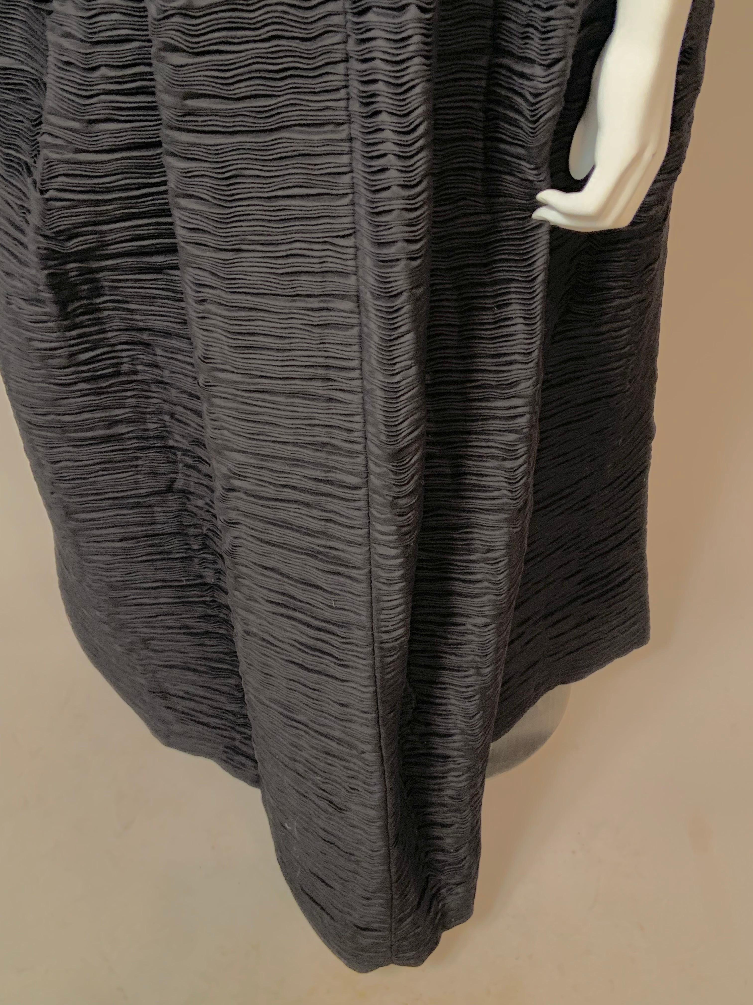 Sybil Connolly - Jupe de soirée plissée en lin noir en vente 7