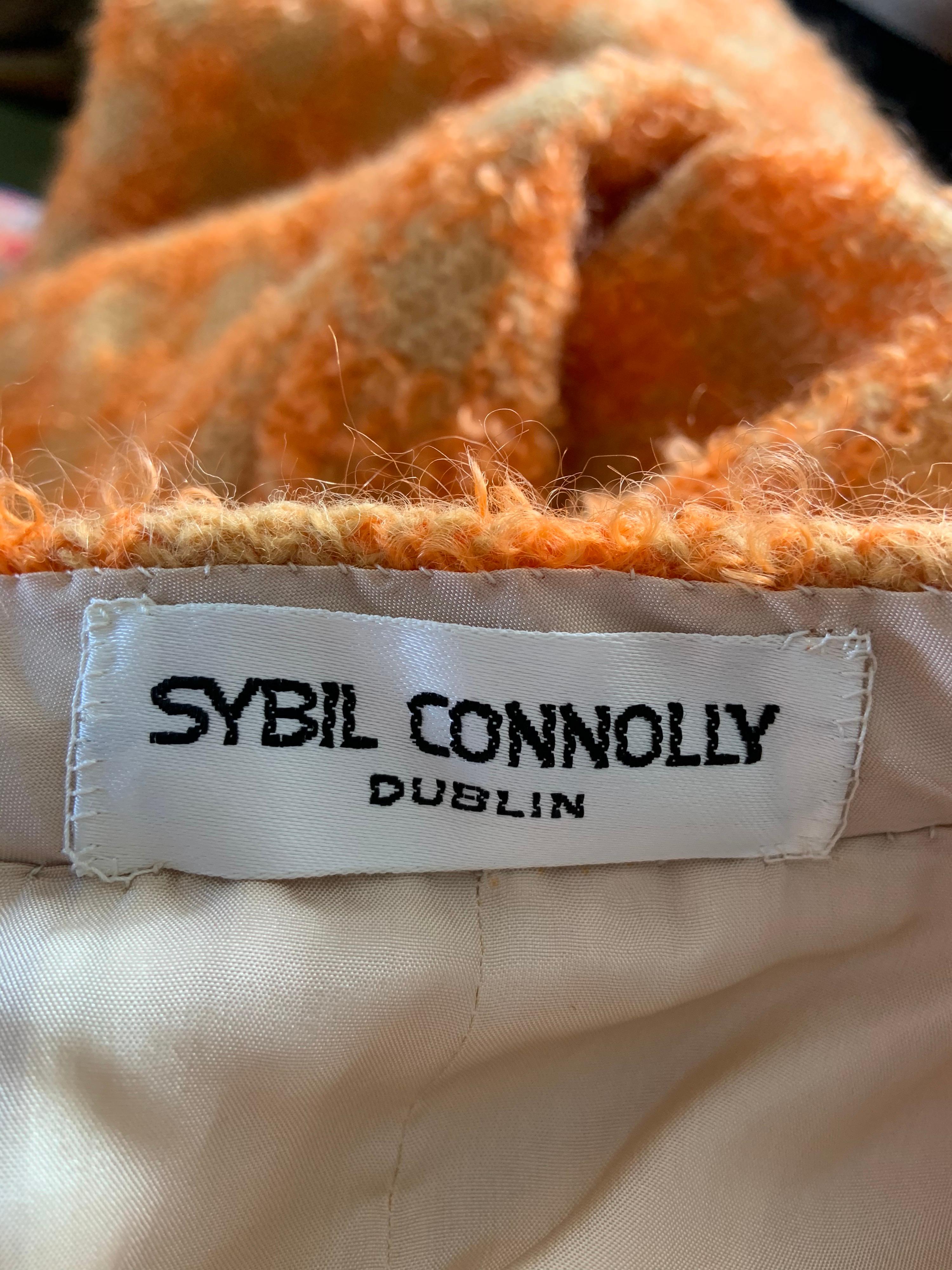 Sybil Connolly Haute Couture Silk Satin Blouse and Hand Loomed Irish Wool Skirt 3