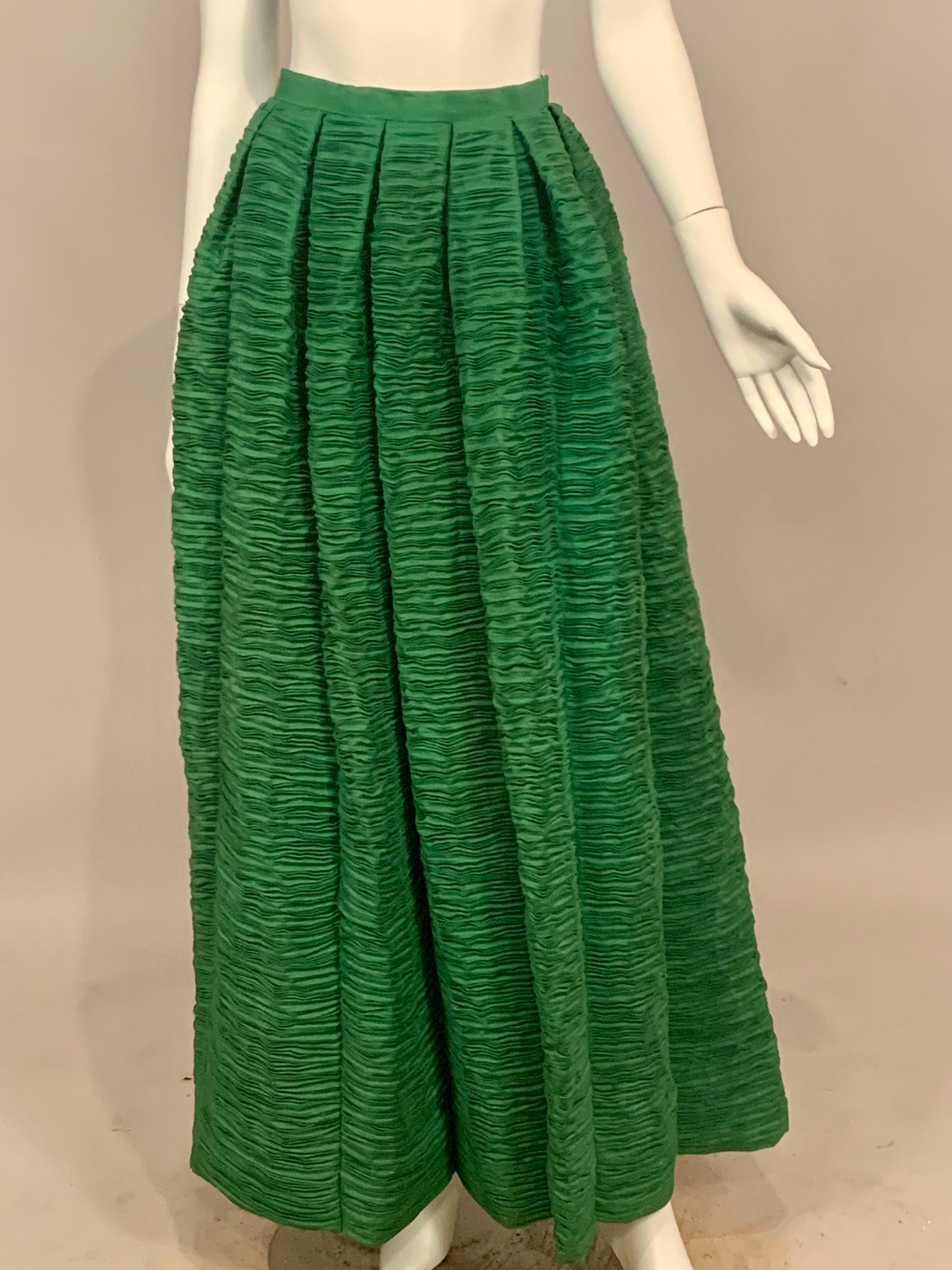 Known as the Irish Couturier, Sybil Connolly is most famous for her extremely rare pleated linen clothing. She used fabrics that were produced in Ireland almost exclusively, and the linen in this skirt is an example of the quality workmanship.  Each