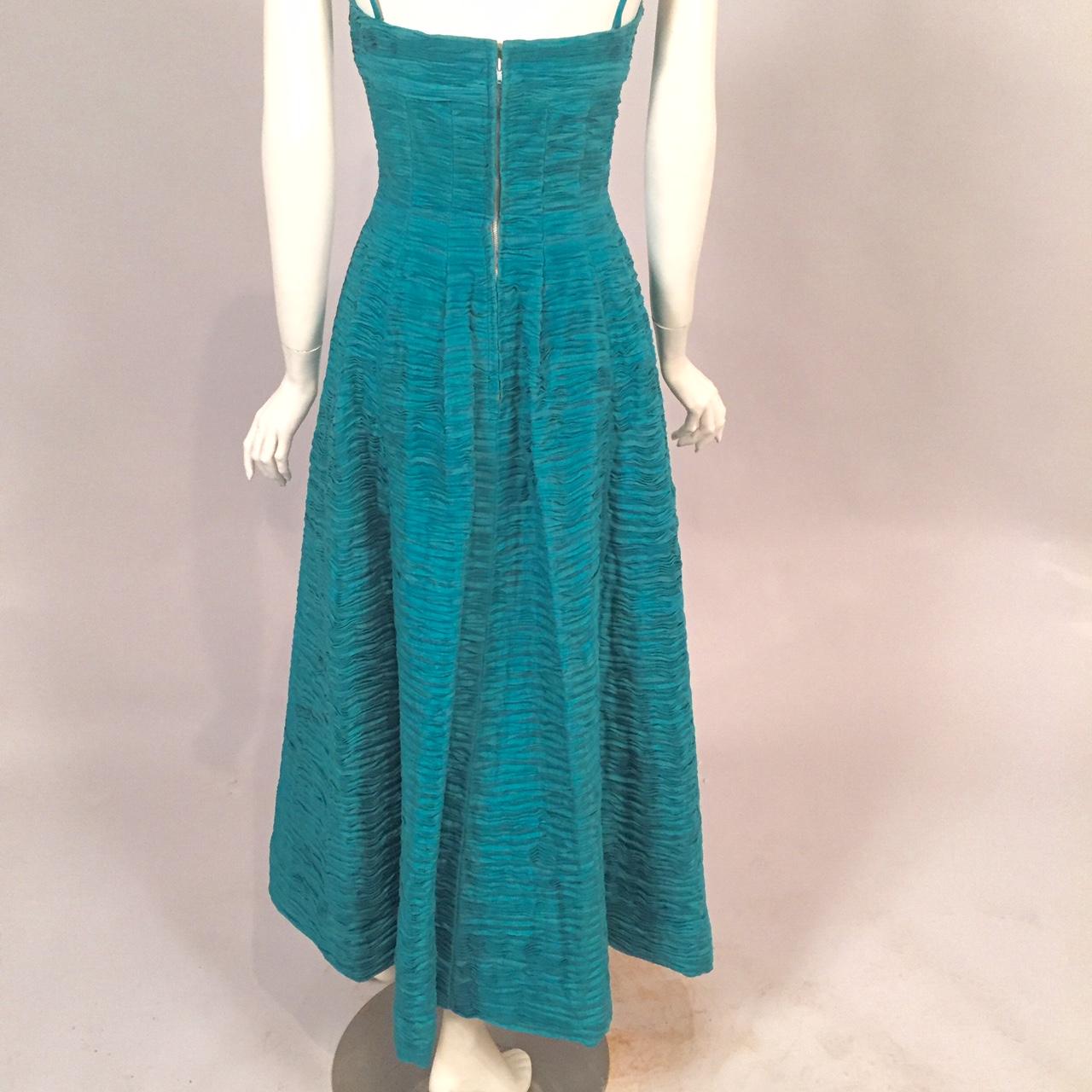 Women's Sybil Connolly Pleated Linen Strapless Evening Dress