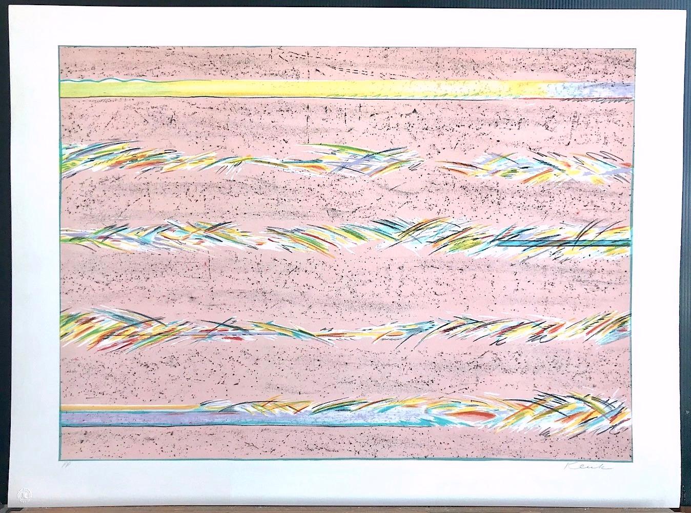 DREAMFIELDS I: PINK, Hand Drawn Lithograph, Pastel Abstract Drawing en vente 3
