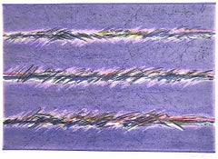DREAMFIELDS II: PURPLE Litografia firmata, Pastello Multicolore Astratto