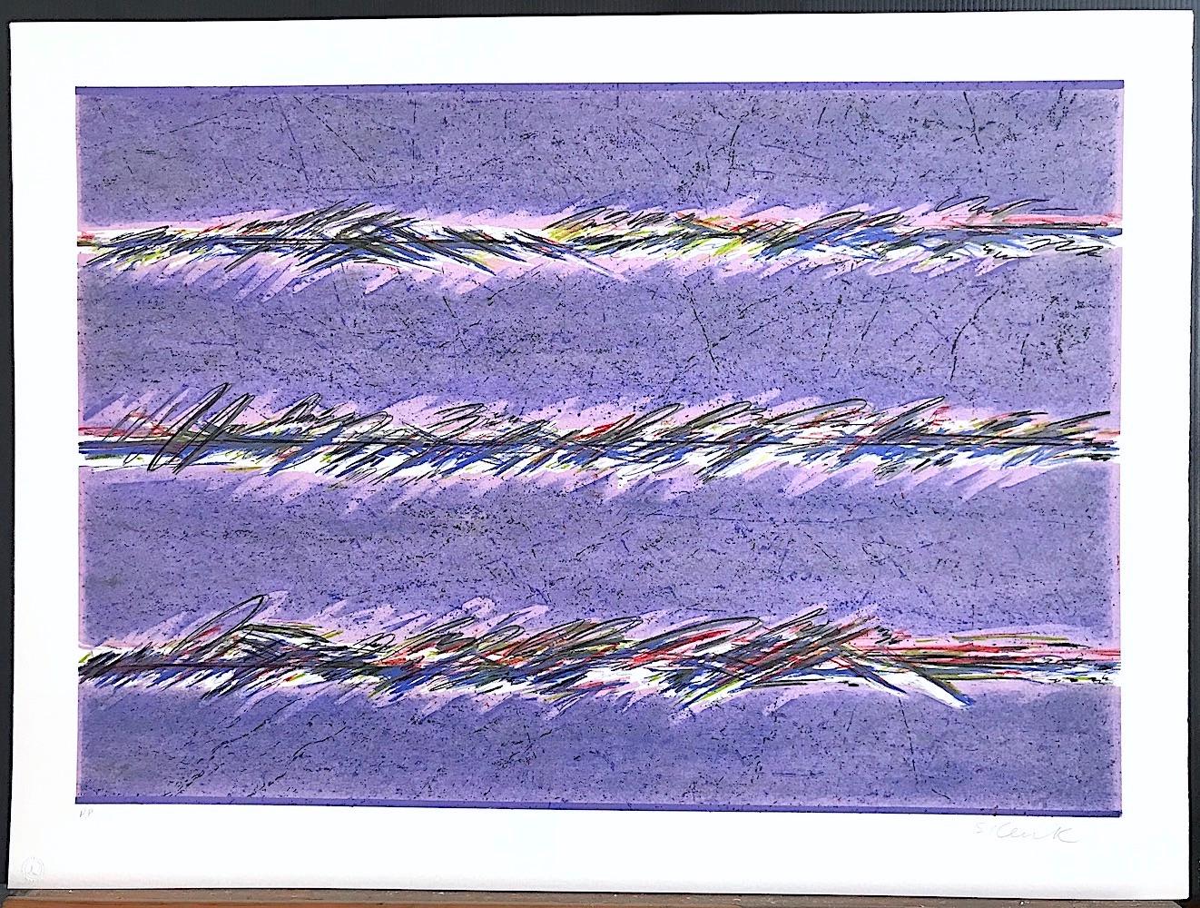 DREAMFIELDS II: PURPLE Signed Lithograph, Multicolor Pastel Abstract - Purple Print by Sybil Kleinrock