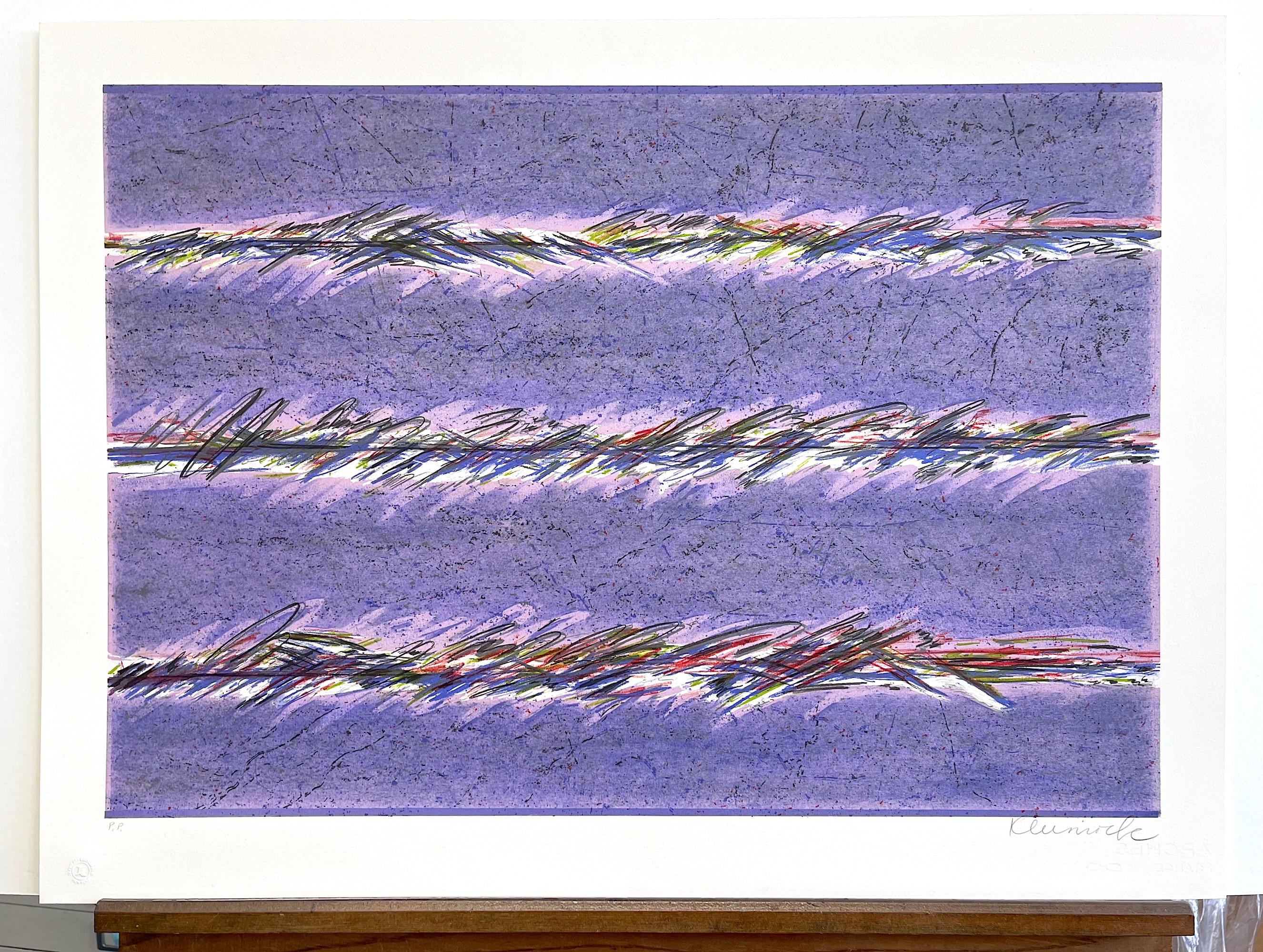 DREAMFIELDS II: PURPLE Signierte Lithographie, Multicolor Pastell Abstrakt im Angebot 3