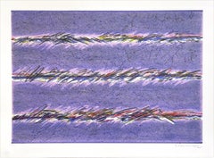 DREAMFIELDS II: PURPLE Litografia firmata, Pastello Multicolore Astratto