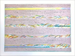 DREAMFIELDS III: TAUPE Signed Lithograph, Multicolor Pastel Abstract 