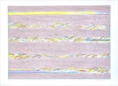 DREAMFIELDS III: TAUPE Litografia firmata, Pastello Multicolore Astratto
