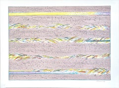 DREAMFIELDS III: TAUPE Signierte Lithographie, mehrfarbige pastellfarbene abstrakte Lithographie