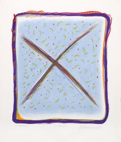 Sybil Kleinrock - Midway I-D, Abstract Hand-Colored Lithograph by Sybil Kleinrock Midway I-D, Abstract Hand-Colored Lithograph by Sybil Kleinrock