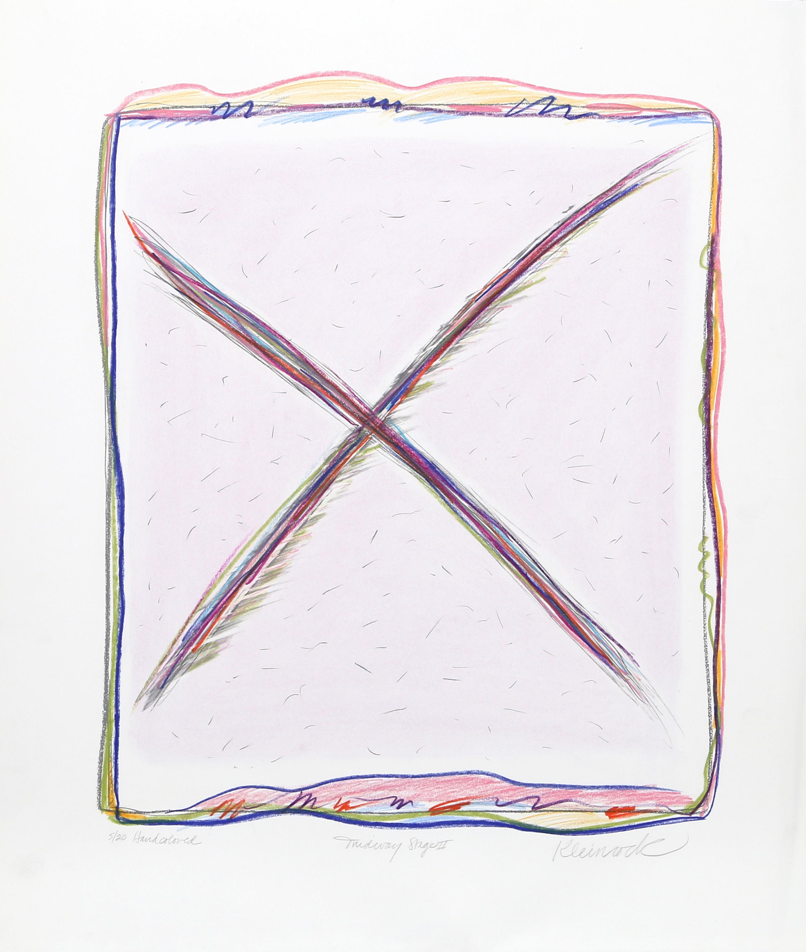 Midway Stage II-A, Abstract Hand-Colored Lithograph by Sybil Kleinrock