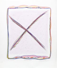 Midway Stage II-A, Abstrakte handkolorierte Lithografie von Sybil Kleinrock