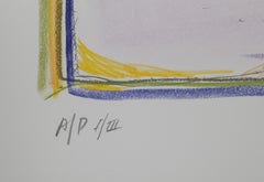 Midway Stage II-E, lithographie abstraite de Sybil Kleinrock