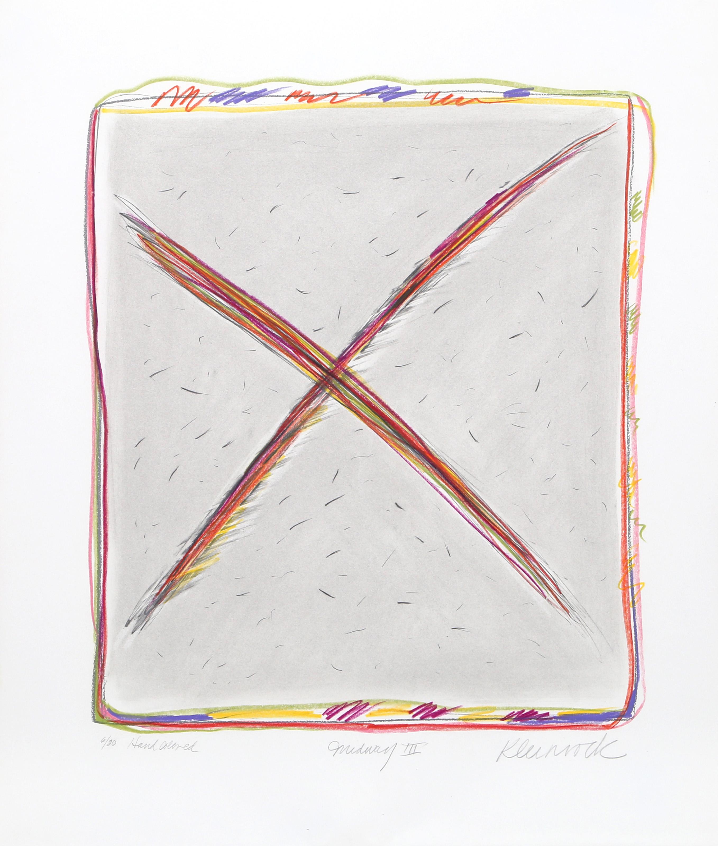 Midway Stage III-D, Abstract Hand-Colored Lithograph by Sybil Kleinrock