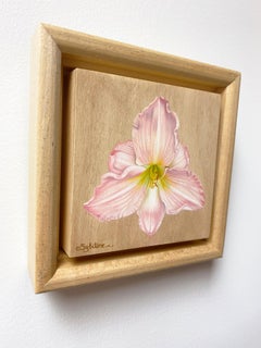 "Hemerocallis I" (2022) by Sybiline, Oil Painting, Pink Day Lily