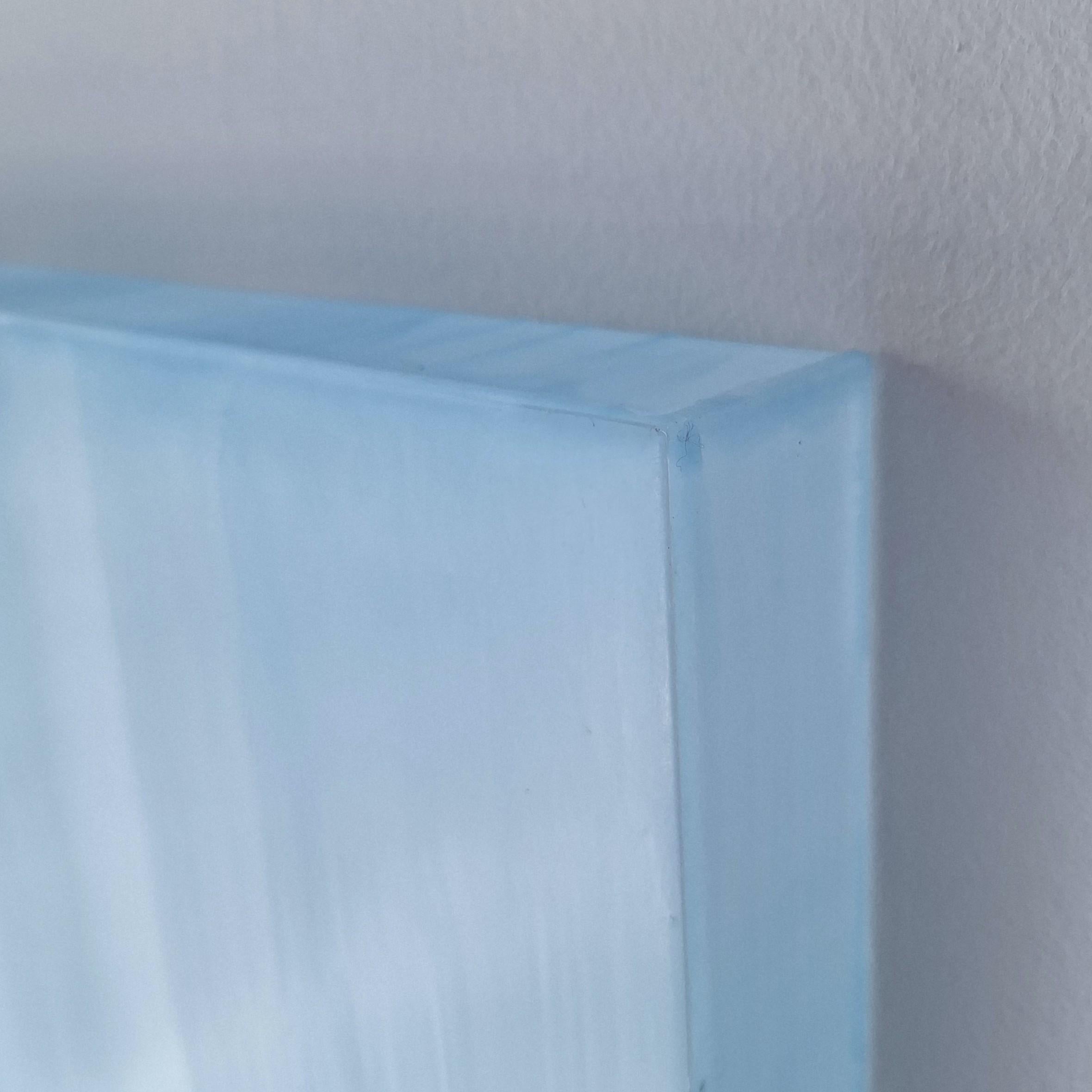 Contemporary modern light blue sculptural painting Farblichtung hellblau For Sale 2