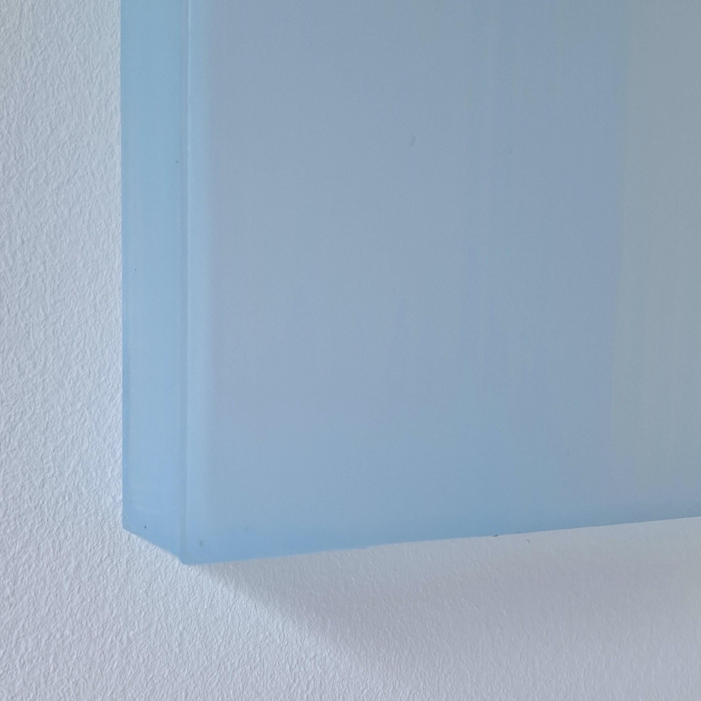 Contemporary modern light blue sculptural painting Farblichtung hellblau For Sale 4