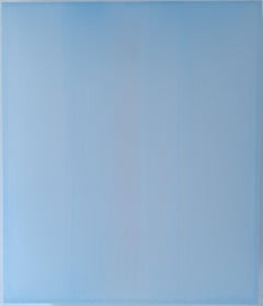 Contemporary modern light blue sculptural painting Farblichtung hellblau