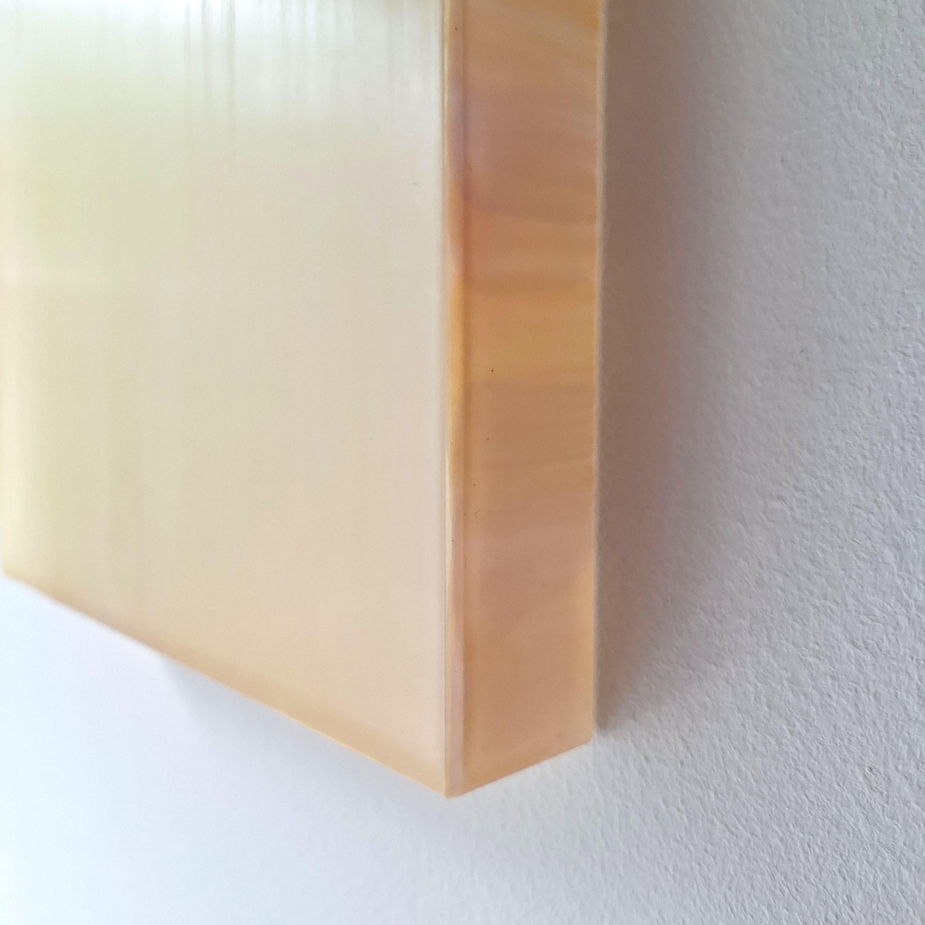 Contemporary modern yellow orange sculptural painting Farblichtung gelb orange For Sale 3