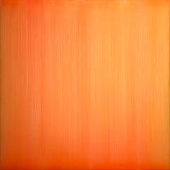 Coronachrome orange gelb-grün - contemporary modern abstract wax painting relief