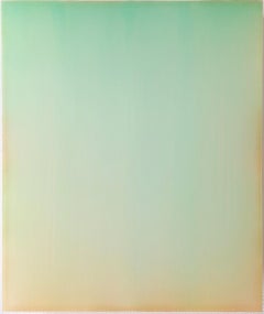 Farblichtung grün gelb orange - abstract contemporary modern sculptural painting