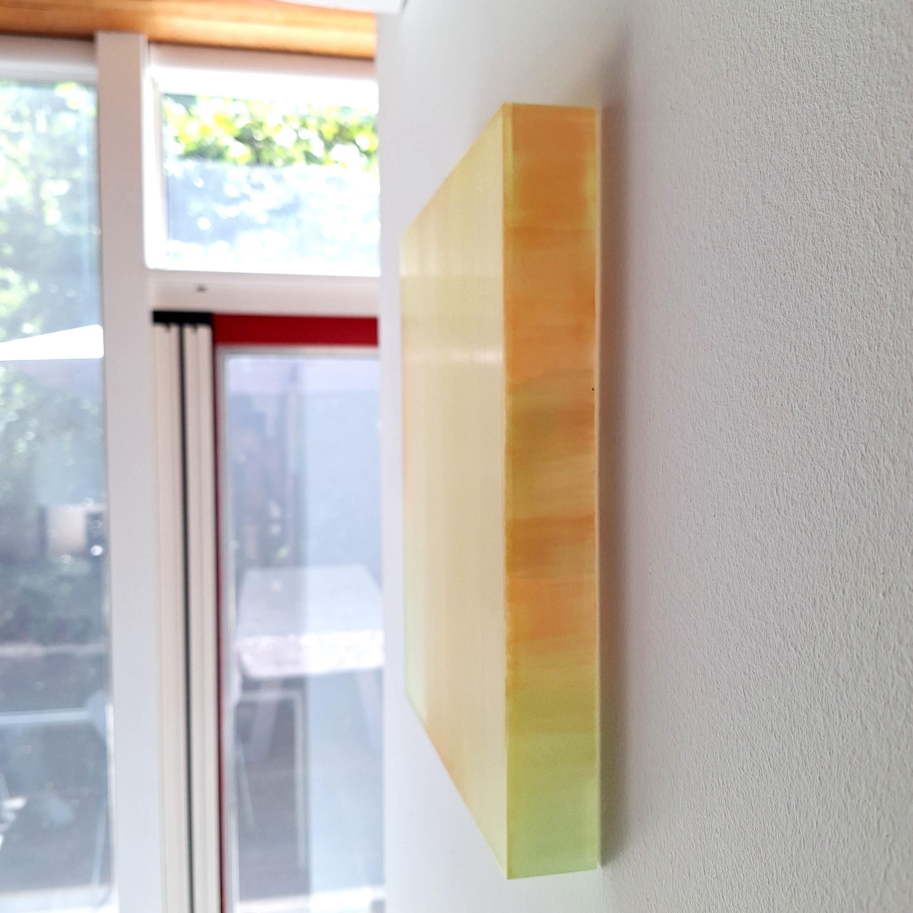 Farblichtung neapelgelb - abstract contemporary modern sculptural painting - Contemporary Sculpture by Sybille Pattscheck