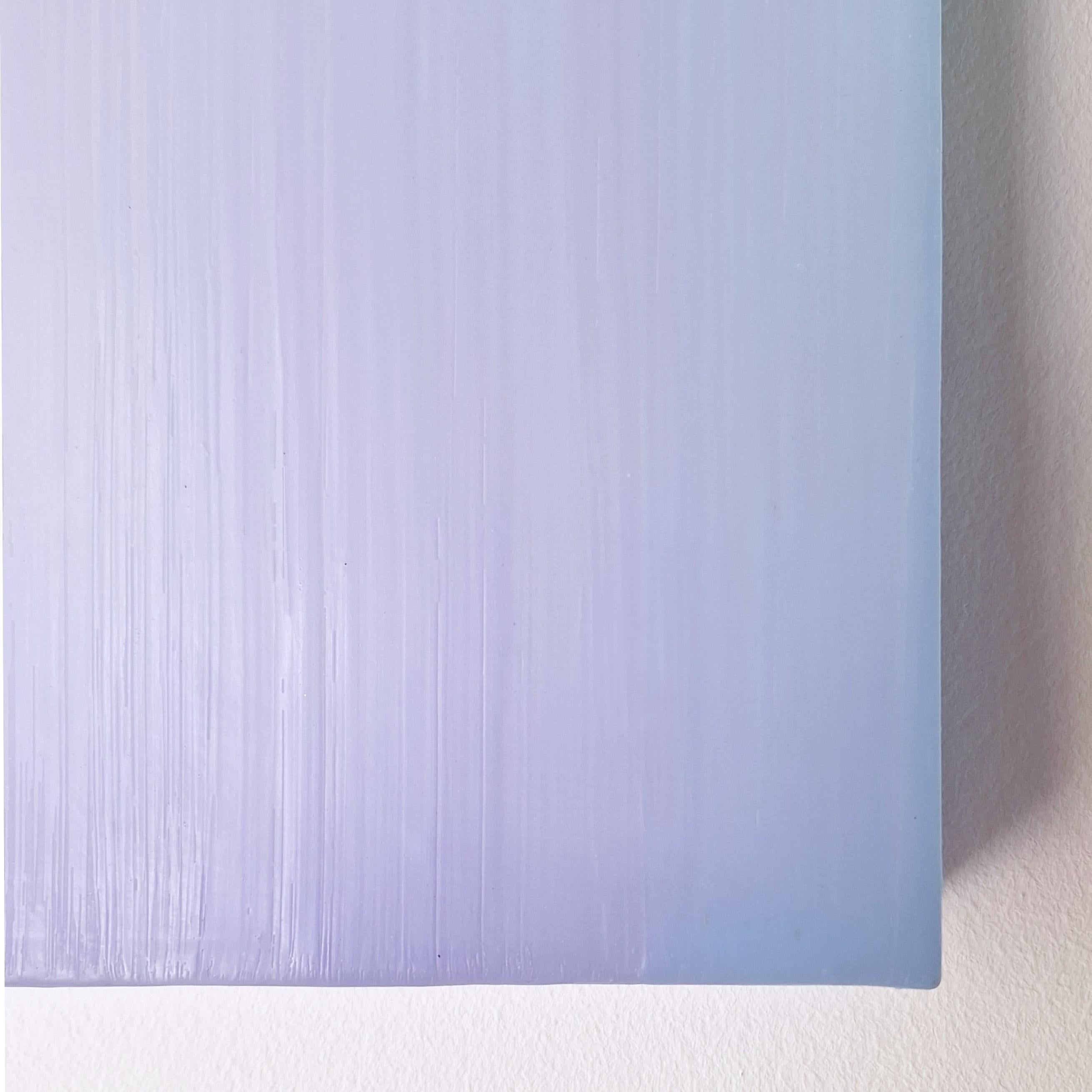 Farblichtung türkis-violett - abstract contemporary modern sculptural painting im Angebot 1