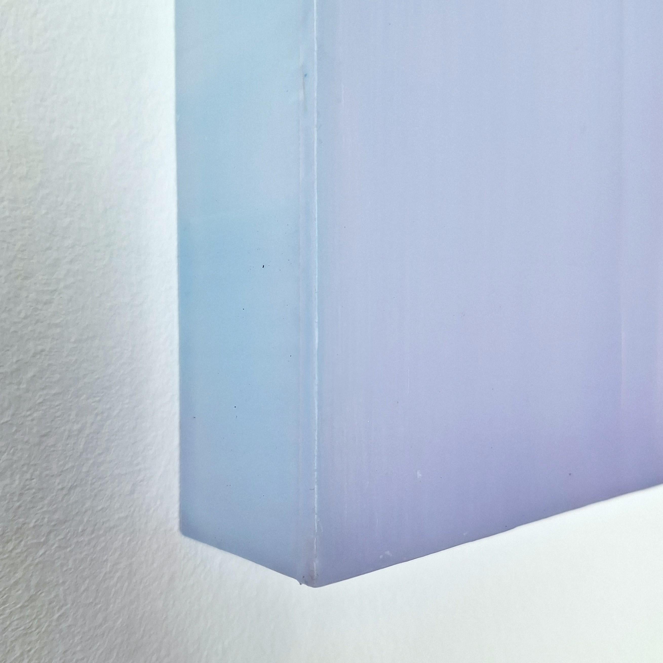 Farblichtung türkis-violett - abstract contemporary modern sculptural painting im Angebot 2