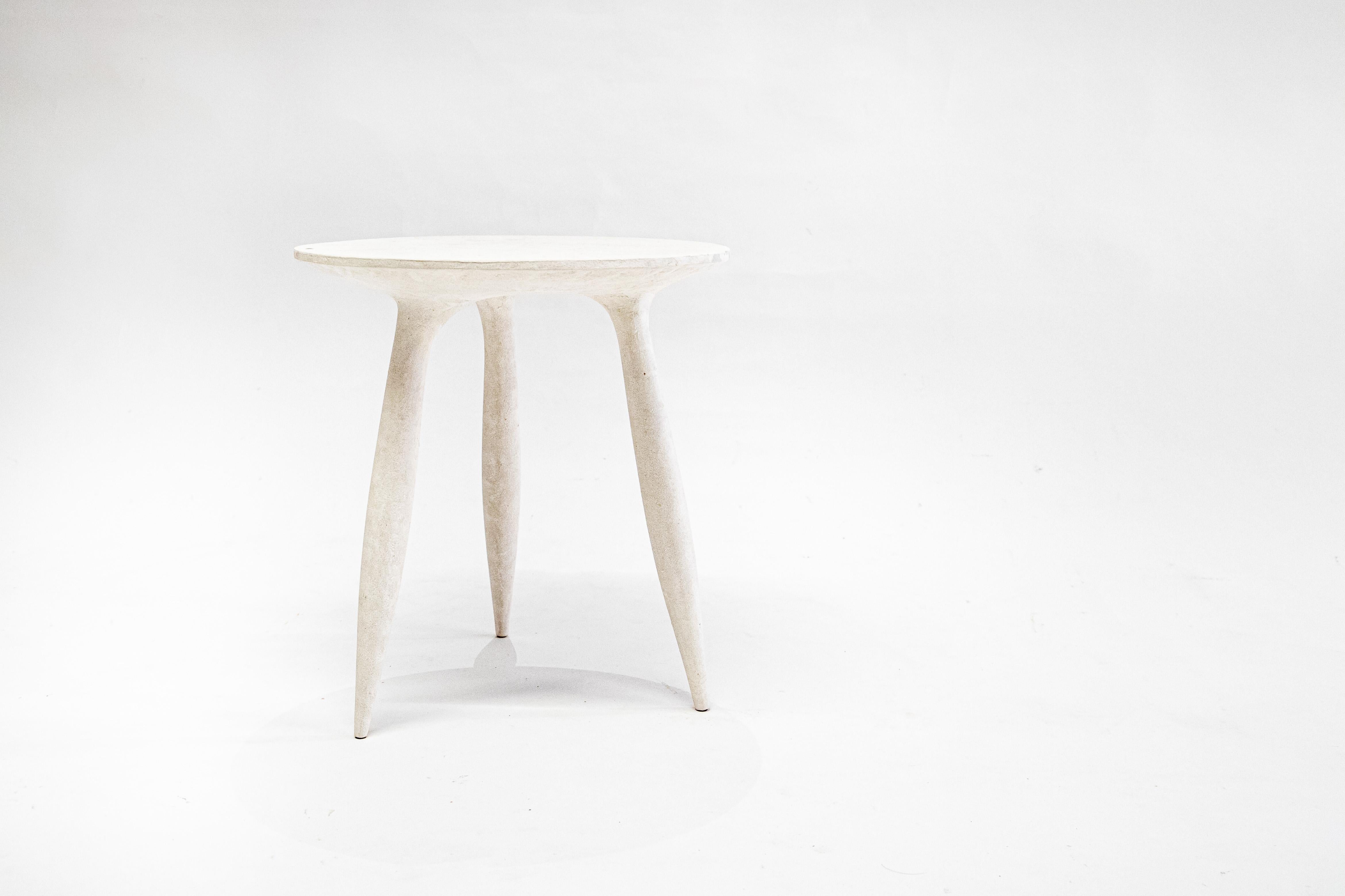Sycamore BTRFL aside stool by Cedric Breisacher
Dimensions: D 38 x H 45 cm
Materials: Sycamore wood, moon white finish



Stool or occasional table, the BTRFL is a piece in the line
minimal. In a way, it takes up the assemblies of the