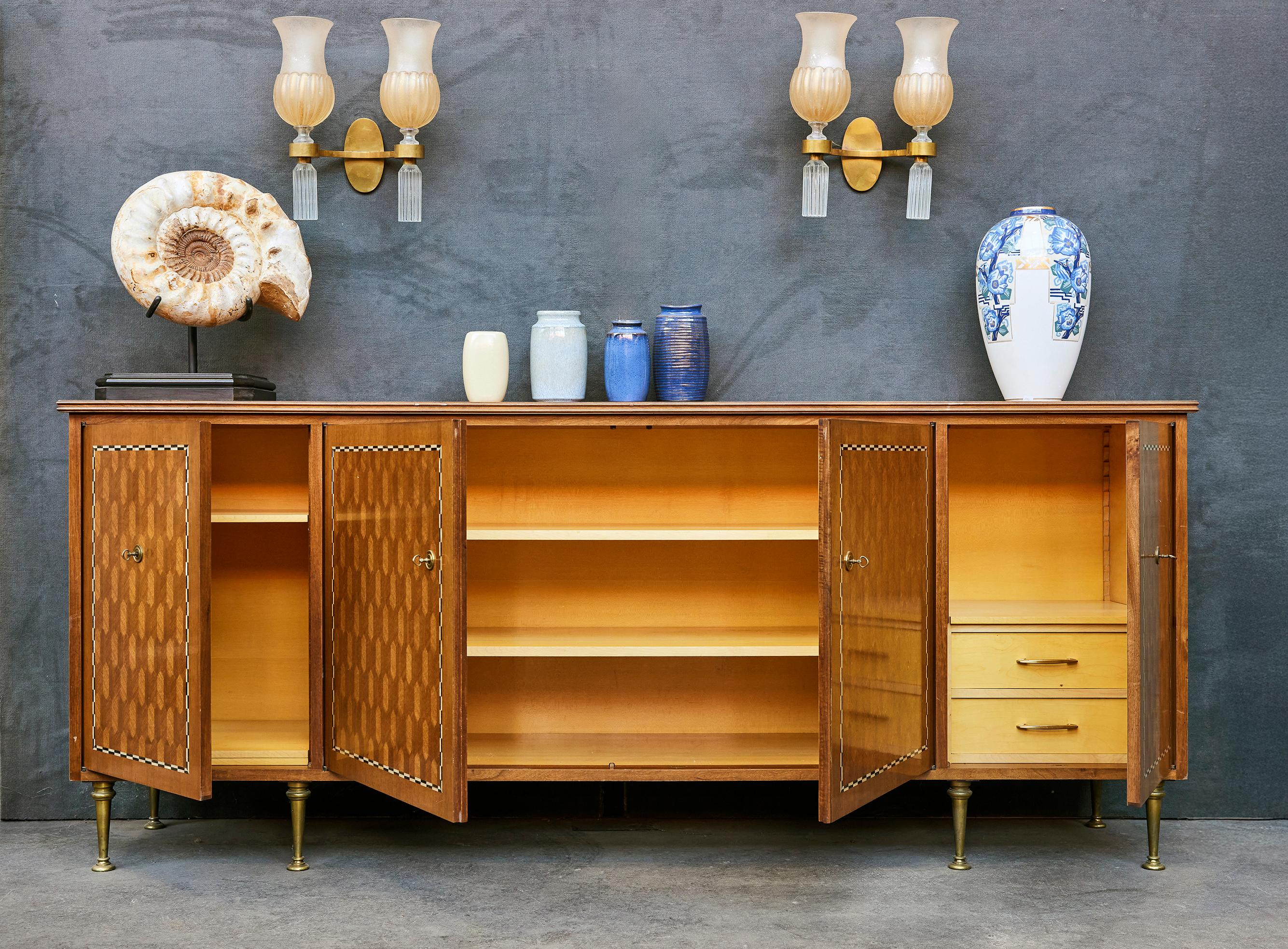 Art Deco Sycamore Buffet by Jules Leleu For Sale