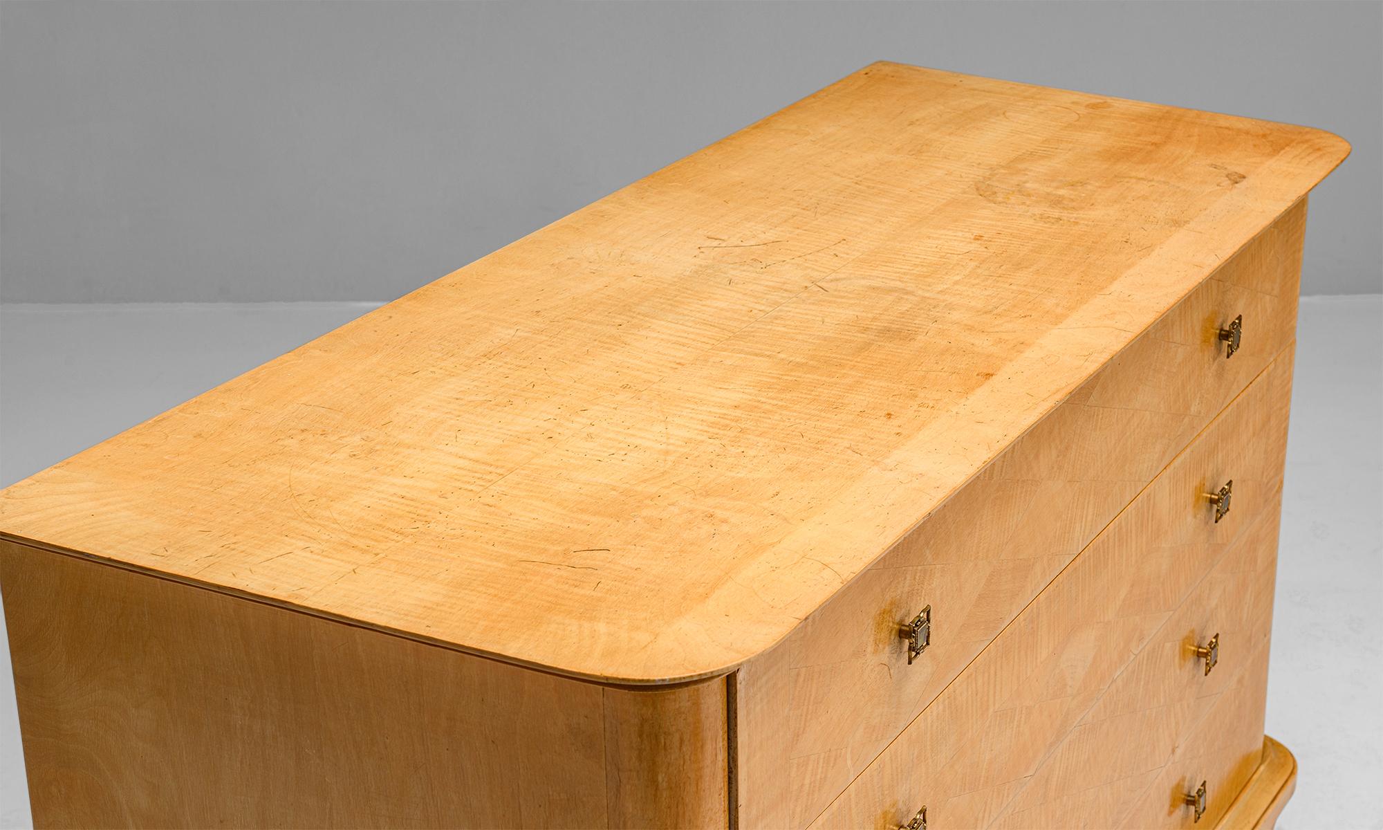 Sycamore Commode, France, circa 1950 In Good Condition In Culver City, CA