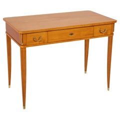 Sycamore Desk by Raphael Raffel with Gilt Bronze Rope Mounts