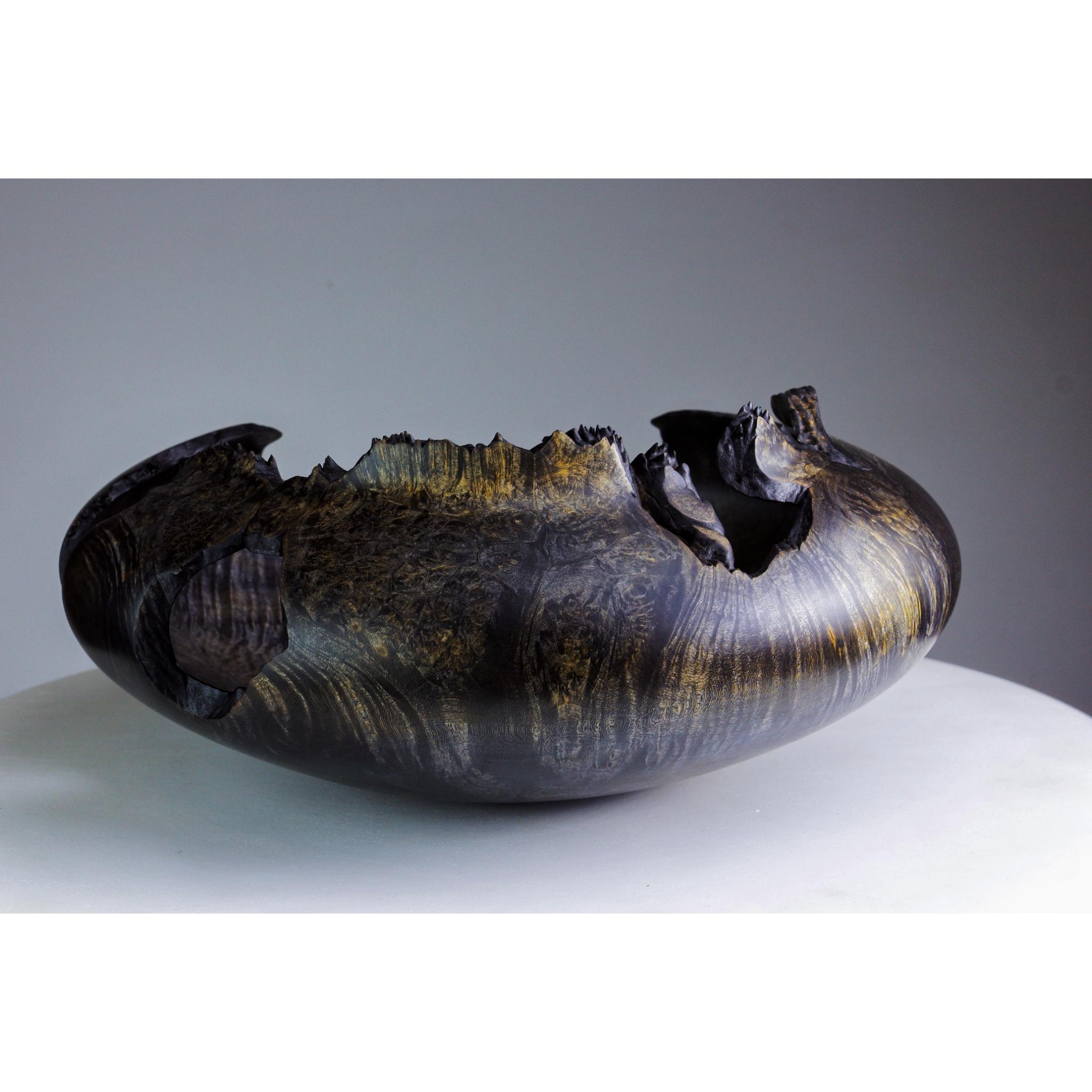 Modern Sycamore Maple Burl Bowl by Vlad Droz