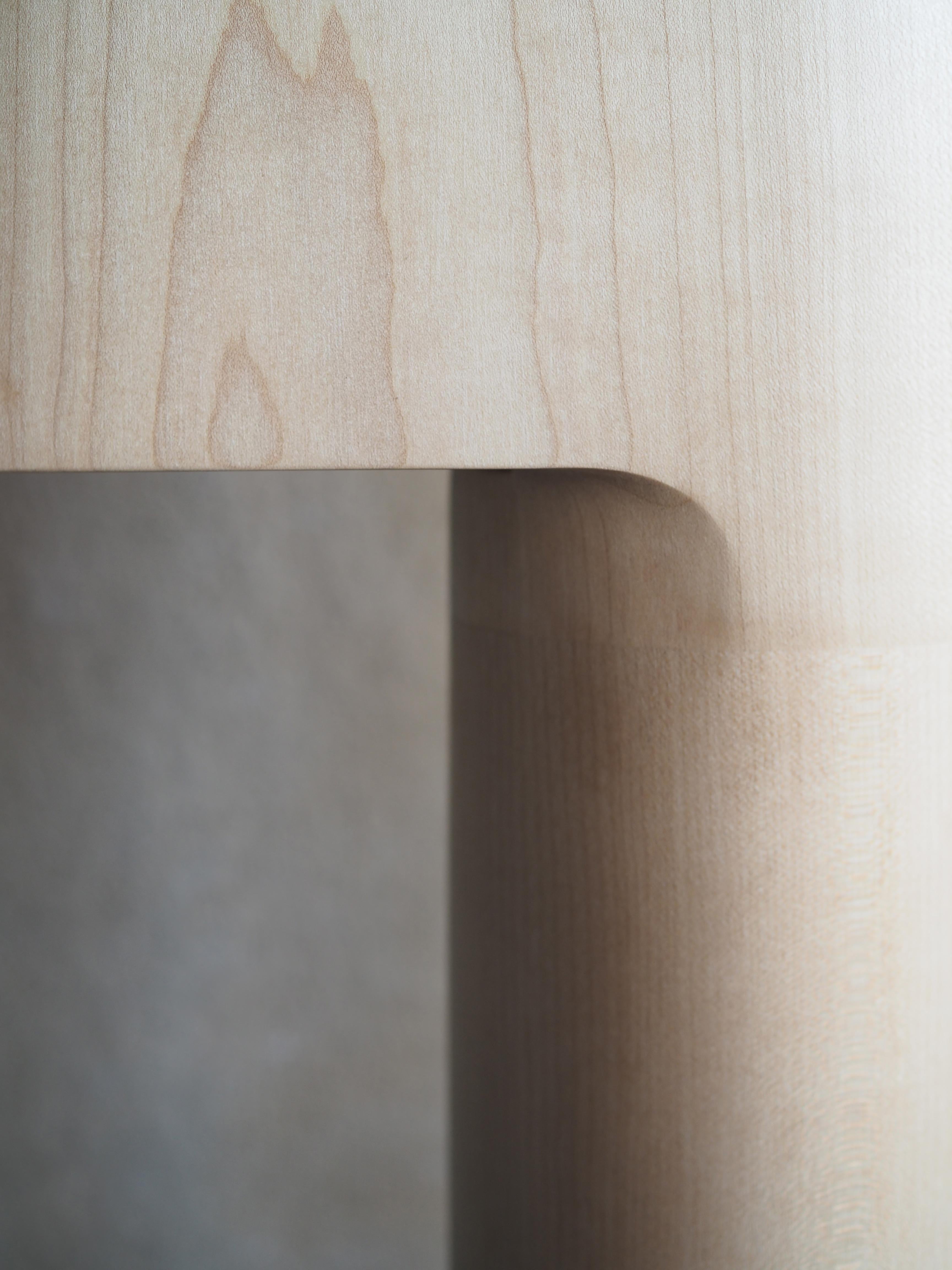 Oiled Sycamore Maple Lampadaire Small Floor Lamp by Pauline Pietri For Sale