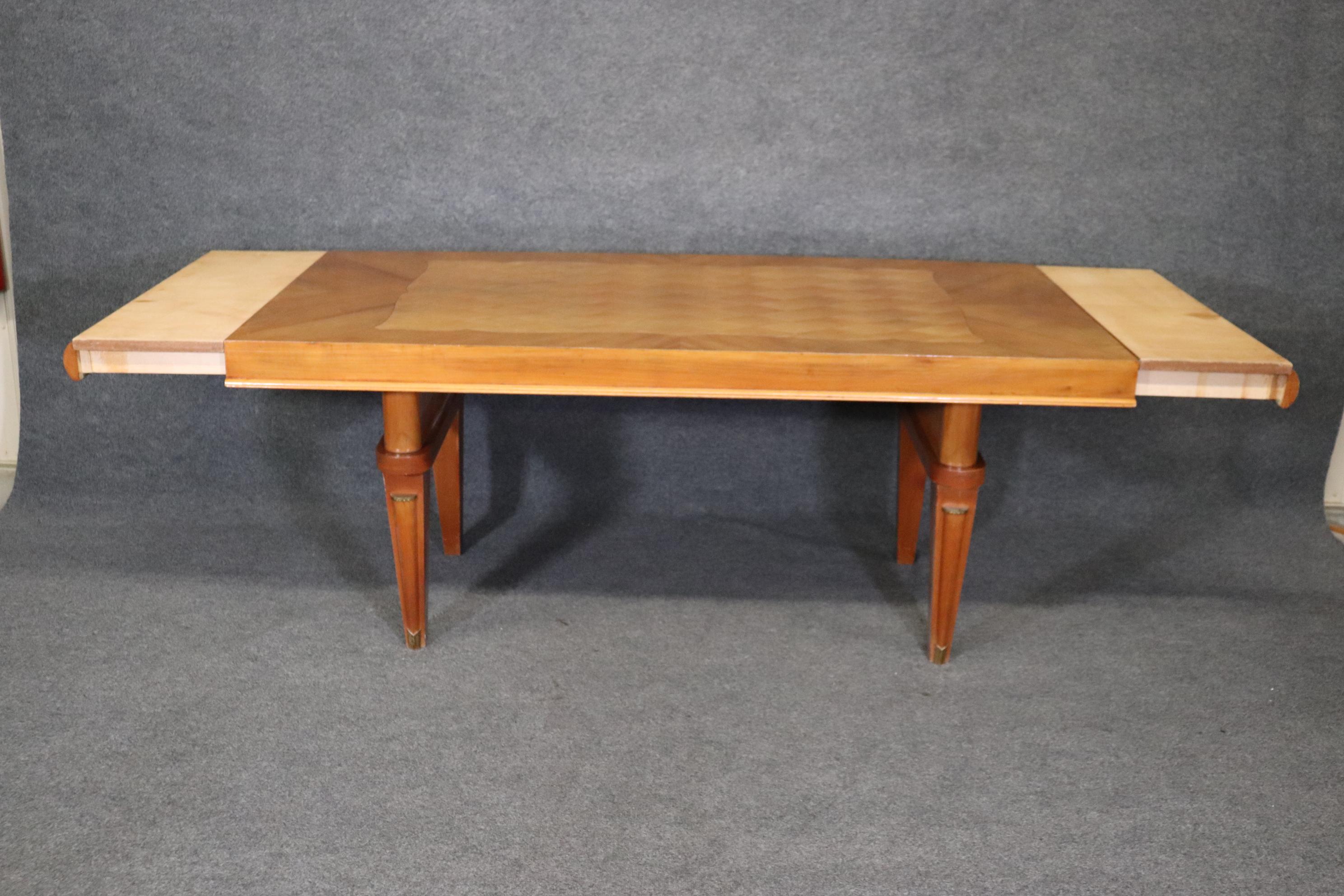 Sycamore Mid century Modern or Art Deco Dining Table manner of Andre Arbus For Sale 3